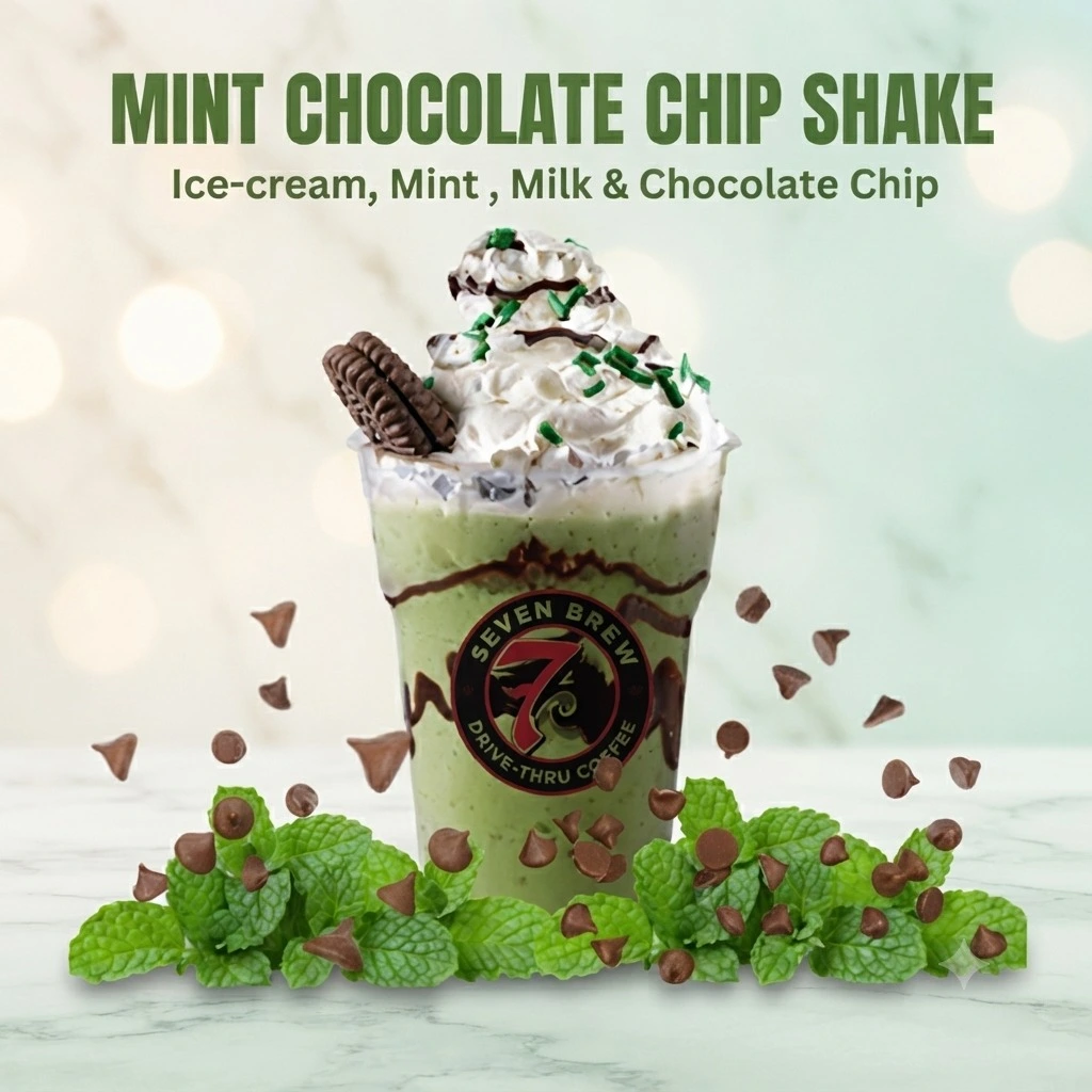 mint choclate chip shake